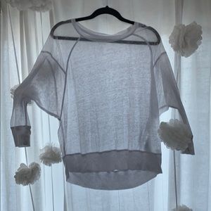 Sheer white top